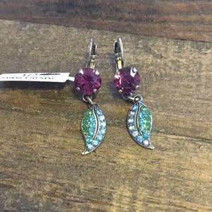 Feather jeweled earrings from Boutique